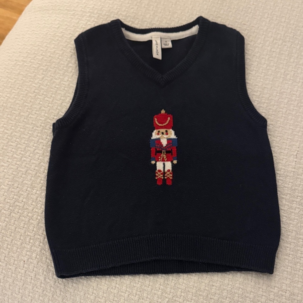 Janie and Jack Navy Knit Vest